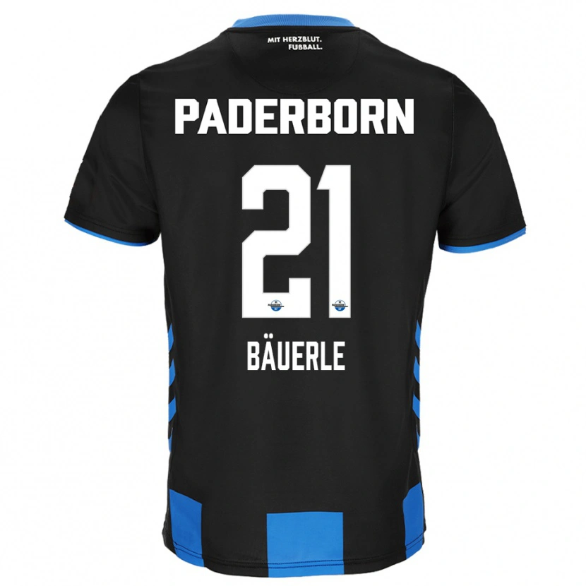 Danxen Kinder Anton Bäuerle #21 Schwarz Blau Heimtrikot Trikot 2025/26 T-Shirt