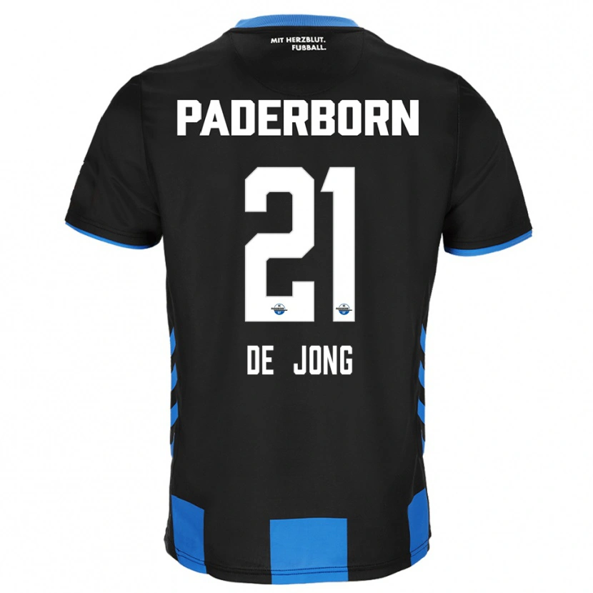 Danxen Kinder Travis De Jong #21 Schwarz Blau Heimtrikot Trikot 2025/26 T-Shirt