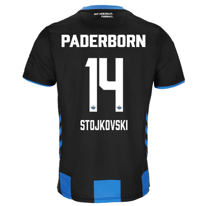 Danxen Kinder Jakov Stojkovski #14 Schwarz Blau Heimtrikot Trikot 2025/26 T-Shirt