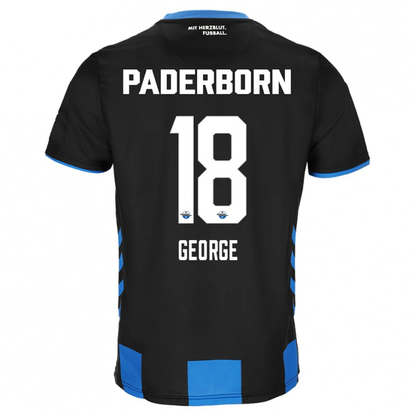 Danxen Kinder Kayonte Kaheim Karim George #18 Schwarz Blau Heimtrikot Trikot 2025/26 T-Shirt