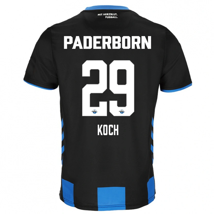Danxen Kinder Henrik Koch #29 Schwarz Blau Heimtrikot Trikot 2025/26 T-Shirt