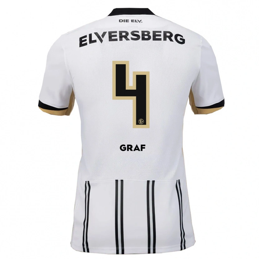 Danxen Kinder Matheo Graf #4 Weiß Schwarz Heimtrikot Trikot 2025/26 T-Shirt