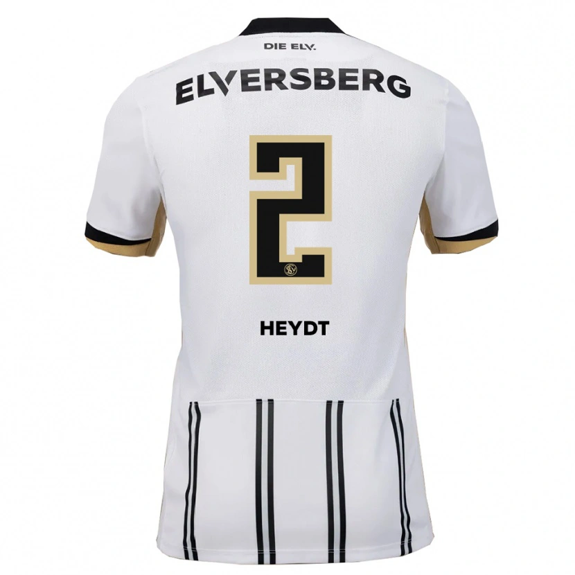 Danxen Kinder Robin Heydt #2 Weiß Schwarz Heimtrikot Trikot 2025/26 T-Shirt