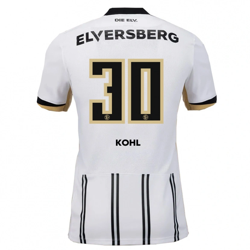 Danxen Kinder Florian Kohl #30 Weiß Schwarz Heimtrikot Trikot 2025/26 T-Shirt