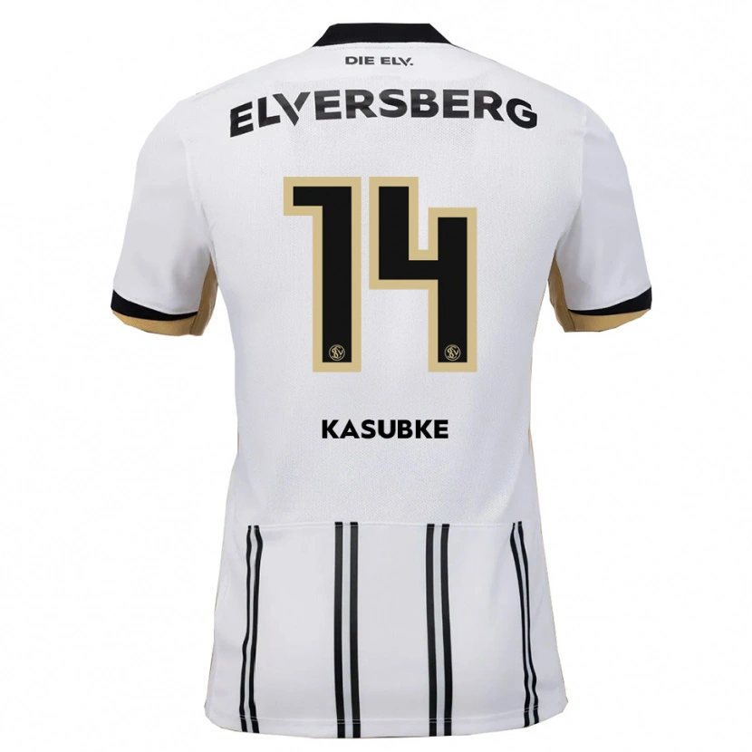 Danxen Kinder Manuel Kasubke #14 Weiß Schwarz Heimtrikot Trikot 2025/26 T-Shirt