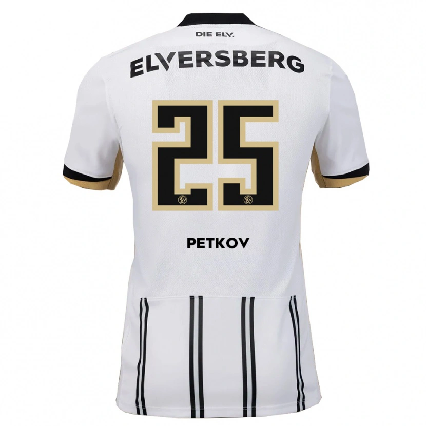 Danxen Kinder Lukas Petkov #25 Weiß Schwarz Heimtrikot Trikot 2025/26 T-Shirt