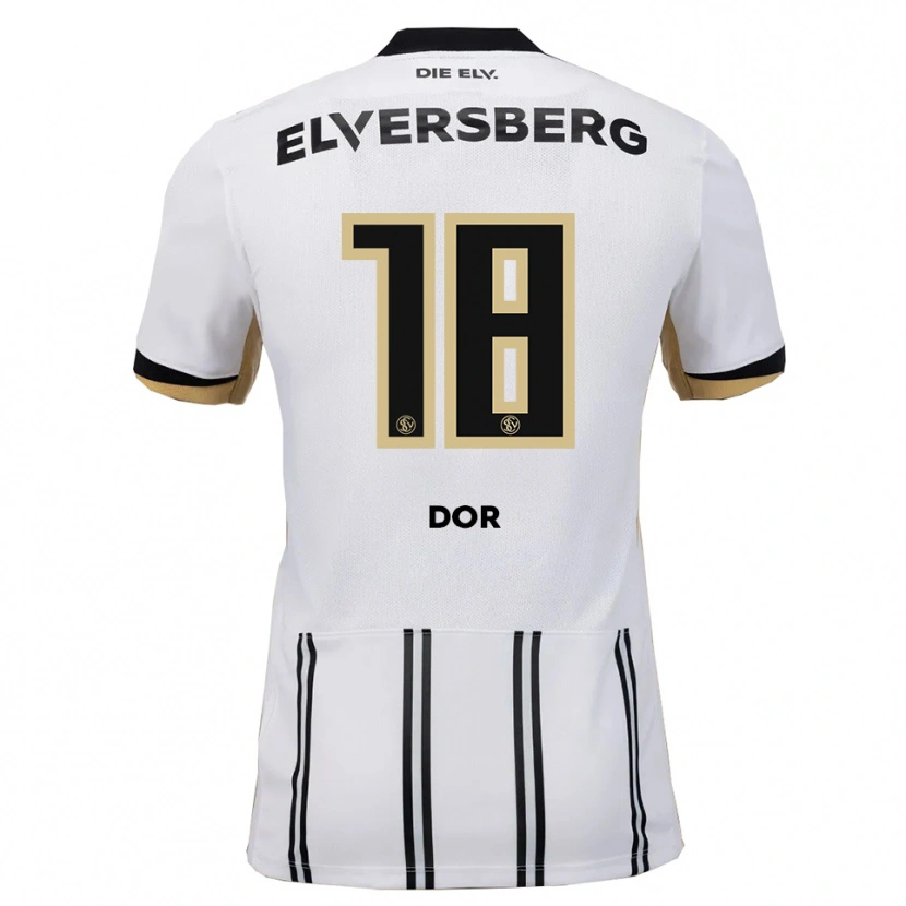 Danxen Kinder Jibril Dor #18 Weiß Schwarz Heimtrikot Trikot 2025/26 T-Shirt