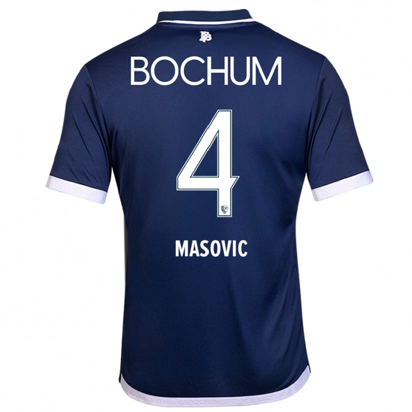 Danxen Kinder Erhan Masovic #4 Marineblau Weiß Heimtrikot Trikot 2025/26 T-Shirt