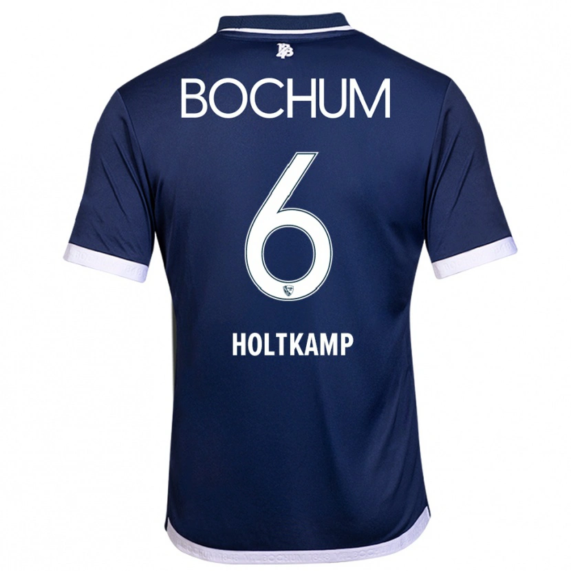 Danxen Kinder Lars Holtkamp #6 Marineblau Weiß Heimtrikot Trikot 2025/26 T-Shirt