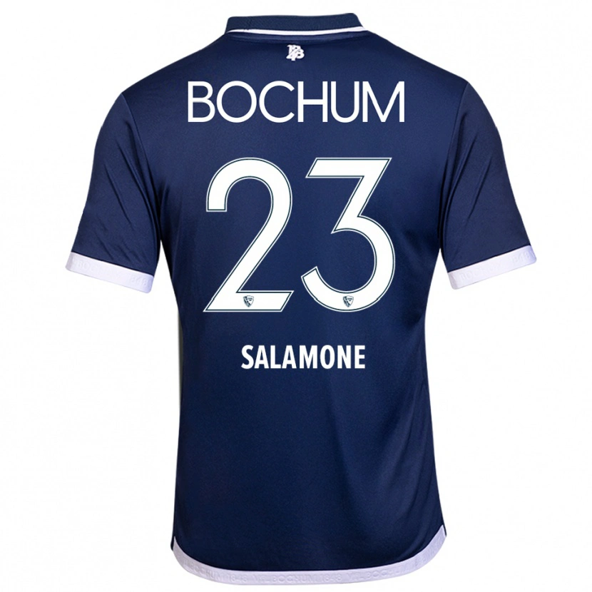 Danxen Kinder Elia-Giona Salamone #23 Marineblau Weiß Heimtrikot Trikot 2025/26 T-Shirt