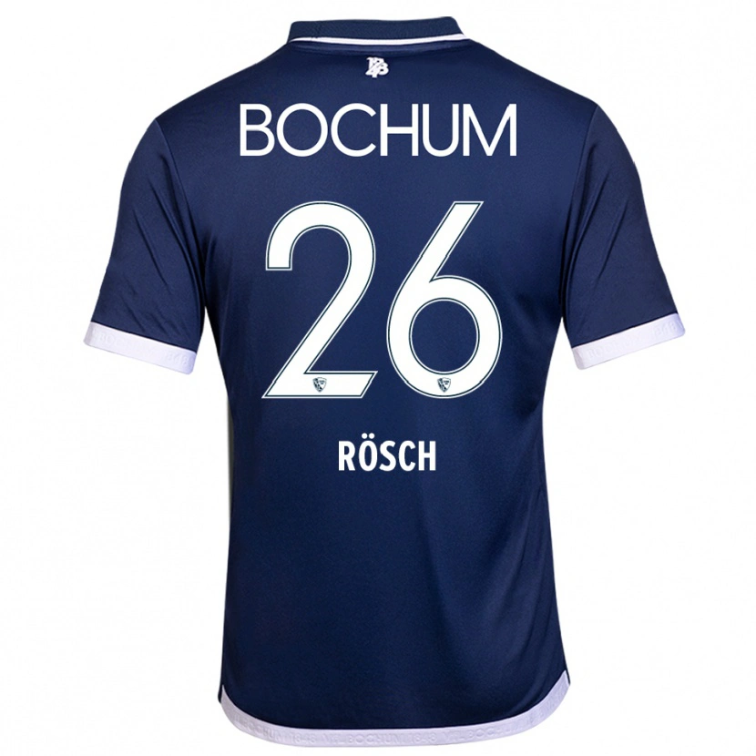 Danxen Kinder Romario Rösch #26 Marineblau Weiß Heimtrikot Trikot 2025/26 T-Shirt