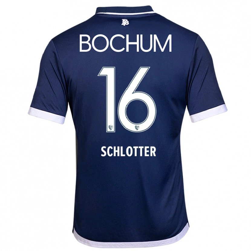 Danxen Kinder Joel Schlotter #16 Marineblau Weiß Heimtrikot Trikot 2025/26 T-Shirt