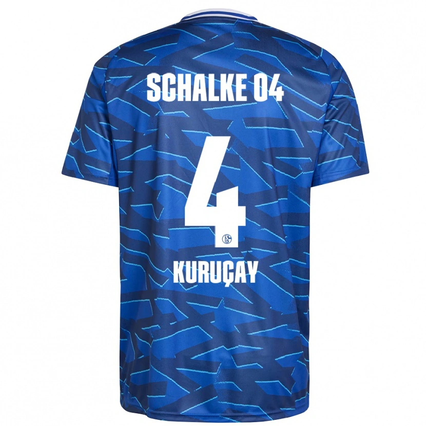 Danxen Kinder Hasan Kuruçay #4 Königsblau Weiß Heimtrikot Trikot 2025/26 T-Shirt