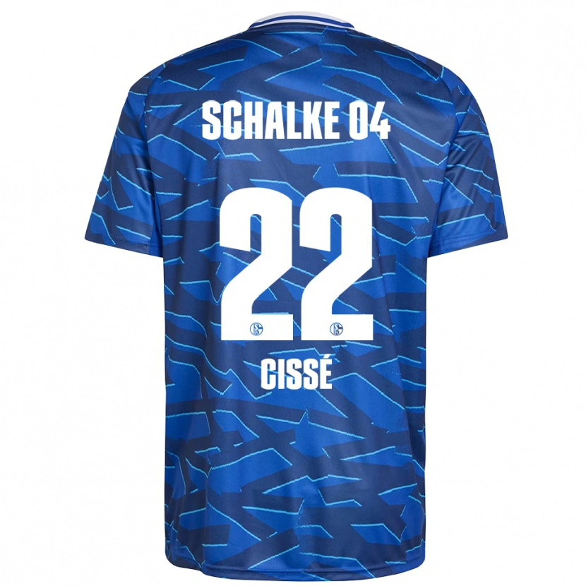 Danxen Kinder Ibrahima Cissé #22 Königsblau Weiß Heimtrikot Trikot 2025/26 T-Shirt