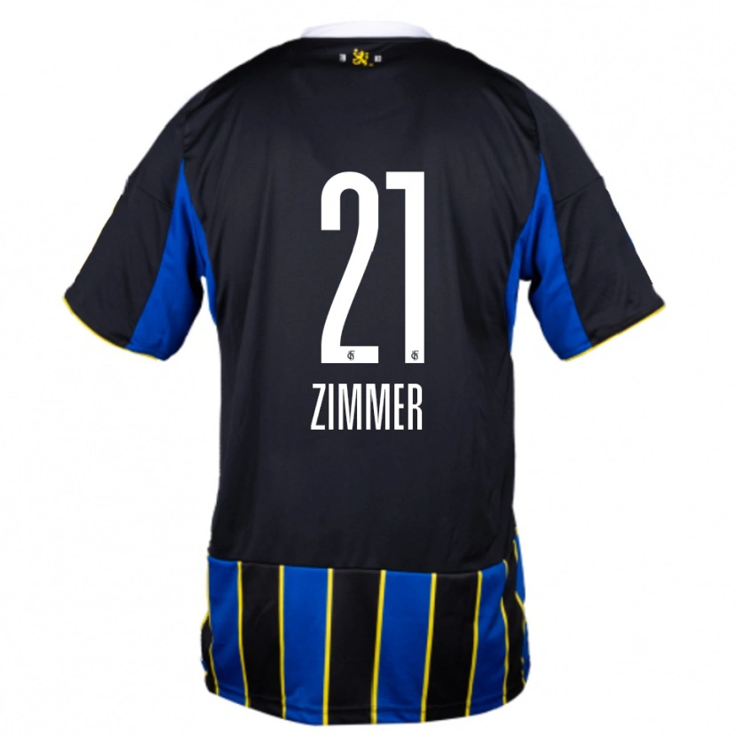 Danxen Kinder Marvin Zimmer #21 Blau Schwarz Gelb Heimtrikot Trikot 2025/26 T-Shirt