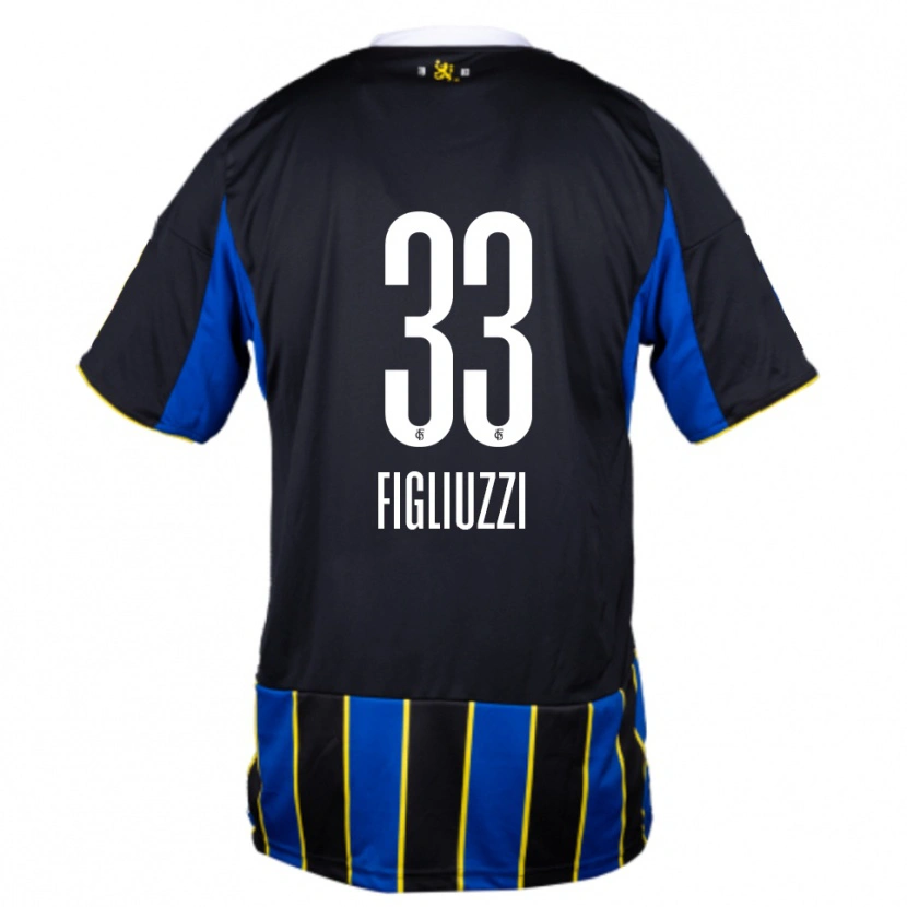 Danxen Kinder Silvano Figliuzzi #33 Blau Schwarz Gelb Heimtrikot Trikot 2025/26 T-Shirt