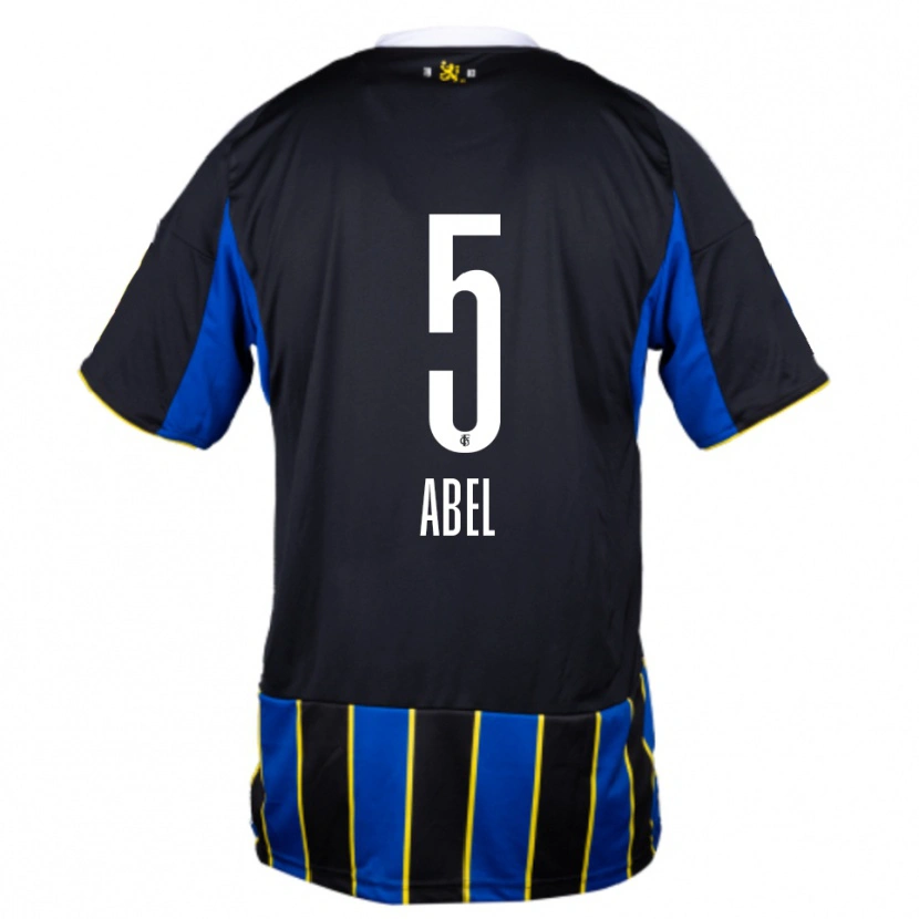 Danxen Kinder Andris Abel #5 Blau Schwarz Gelb Heimtrikot Trikot 2025/26 T-Shirt