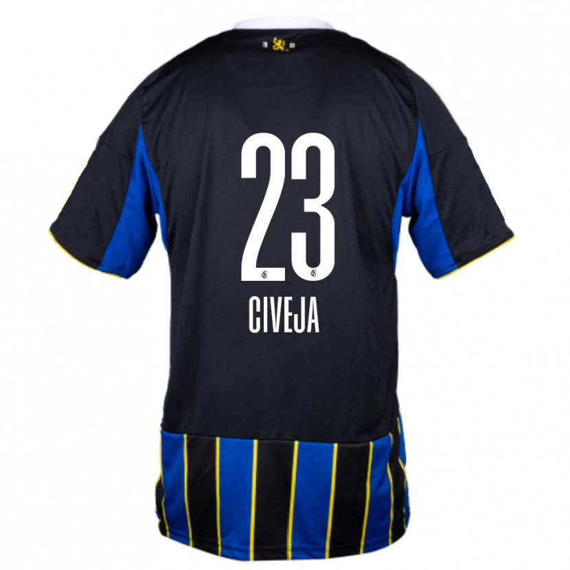 Danxen Kinder Tim Civeja #23 Blau Schwarz Gelb Heimtrikot Trikot 2025/26 T-Shirt