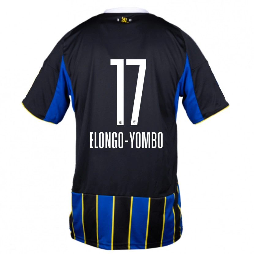 Danxen Kinder Rodney Elongo-Yombo #17 Blau Schwarz Gelb Heimtrikot Trikot 2025/26 T-Shirt