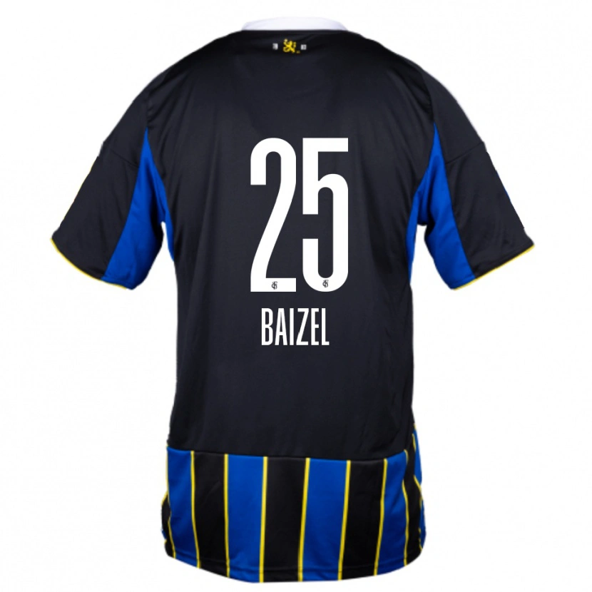 Danxen Kinder David Baizel #25 Blau Schwarz Gelb Heimtrikot Trikot 2025/26 T-Shirt