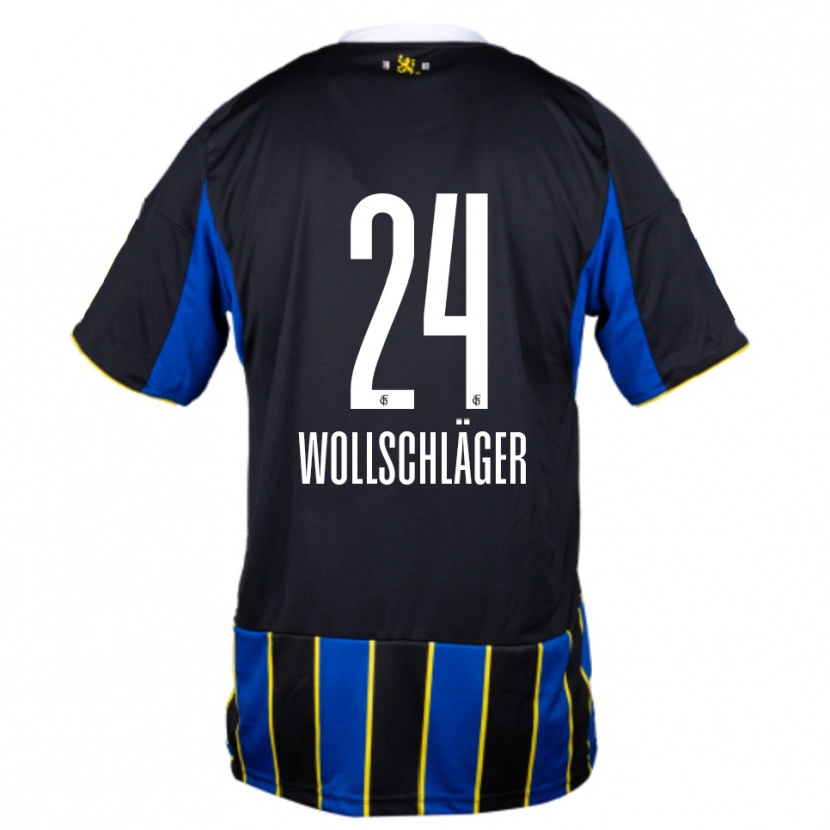 Danxen Kinder Luca Wollschläger #24 Blau Schwarz Gelb Heimtrikot Trikot 2025/26 T-Shirt