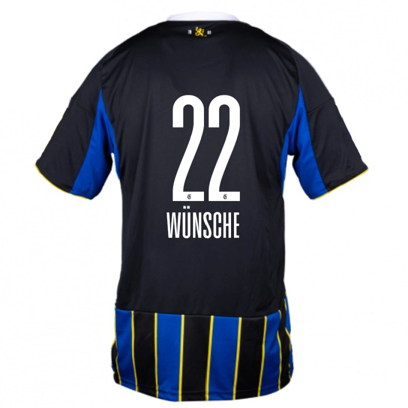 Danxen Kinder Hannah Wünsche #22 Blau Schwarz Gelb Heimtrikot Trikot 2025/26 T-Shirt