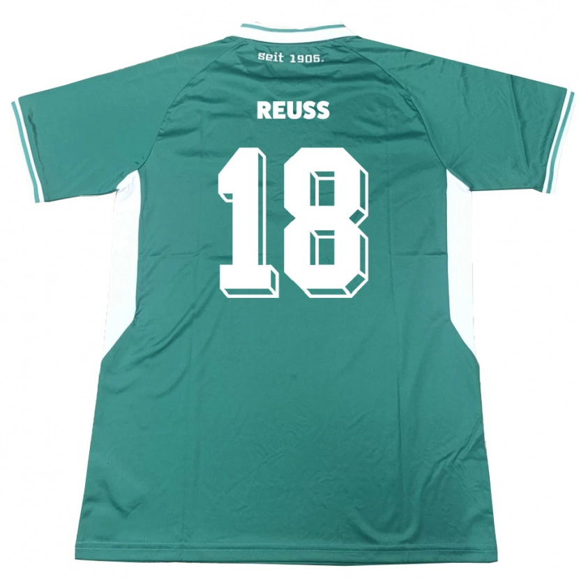 Danxen Kinder Noah Reuß #18 Grün Weiß Heimtrikot Trikot 2025/26 T-Shirt