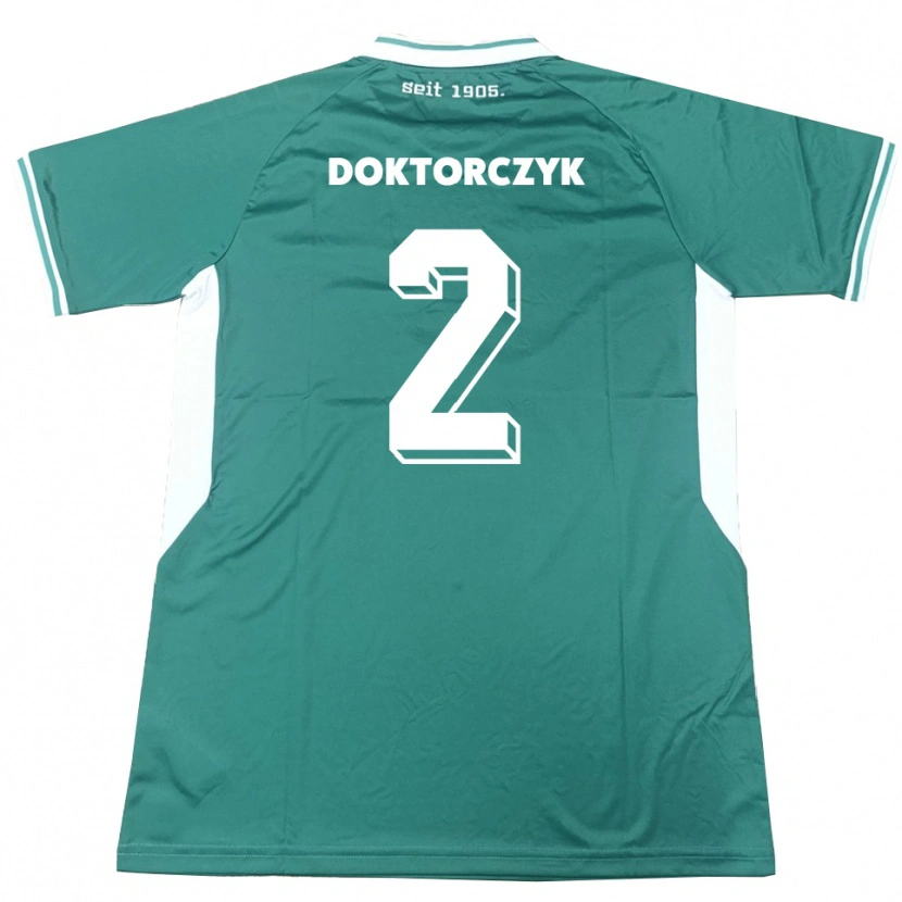 Danxen Kinder Nick Doktorczyk #2 Grün Weiß Heimtrikot Trikot 2025/26 T-Shirt