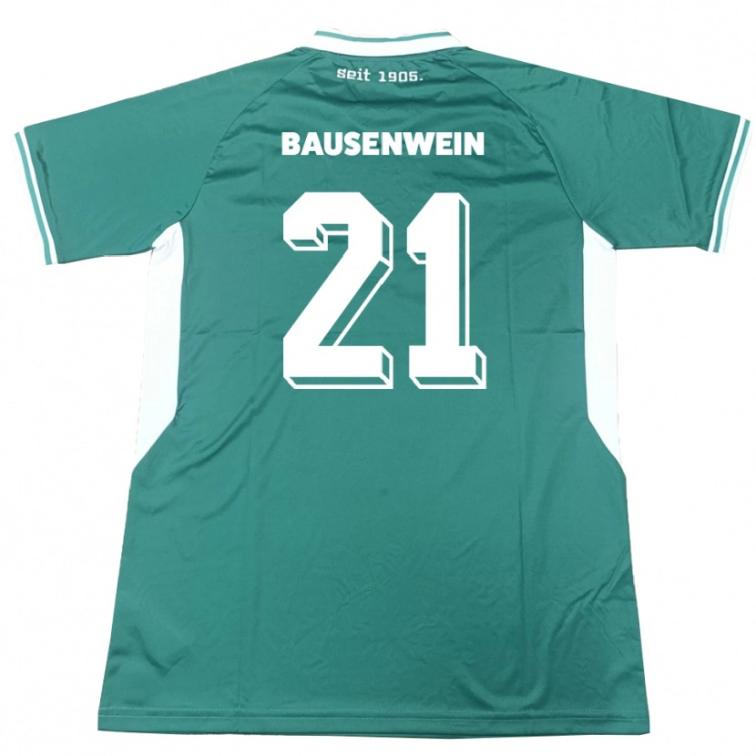 Danxen Kinder Lauris Bausenwein #21 Grün Weiß Heimtrikot Trikot 2025/26 T-Shirt