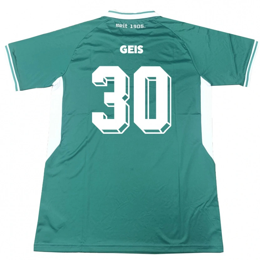 Danxen Kinder Johannes Geis #30 Grün Weiß Heimtrikot Trikot 2025/26 T-Shirt
