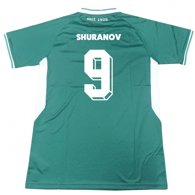 Danxen Kinder Erik Shuranov #9 Grün Weiß Heimtrikot Trikot 2025/26 T-Shirt