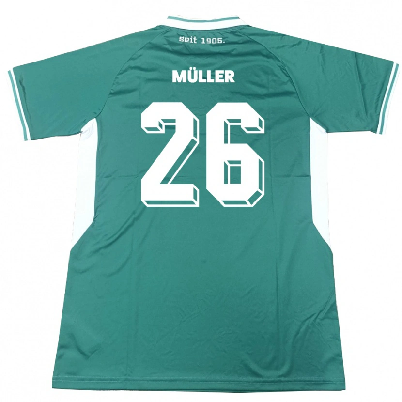 Danxen Kinder Maro Müller #26 Grün Weiß Heimtrikot Trikot 2025/26 T-Shirt