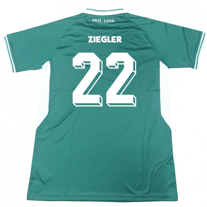 Danxen Kinder Kevin Ziegler #22 Grün Weiß Heimtrikot Trikot 2025/26 T-Shirt