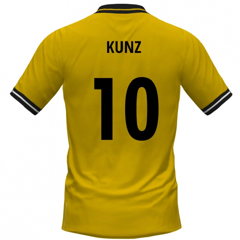 Danxen Kinder Nevio Kunz #10 Gelb Schwarz Heimtrikot Trikot 2025/26 T-Shirt