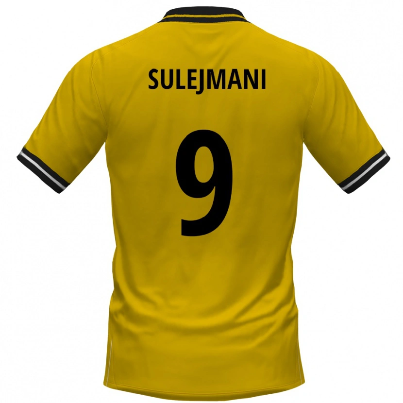 Danxen Kinder Valmir Sulejmani #9 Gelb Schwarz Heimtrikot Trikot 2025/26 T-Shirt