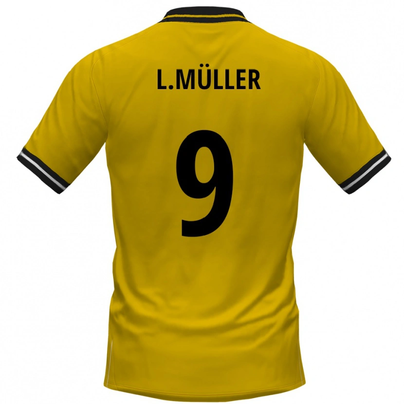 Danxen Kinder Levyn Müller #9 Gelb Schwarz Heimtrikot Trikot 2025/26 T-Shirt