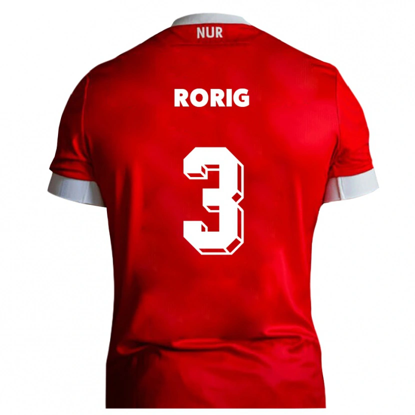 Danxen Kinder Henry Rorig #3 Rot Weiß Heimtrikot Trikot 2025/26 T-Shirt