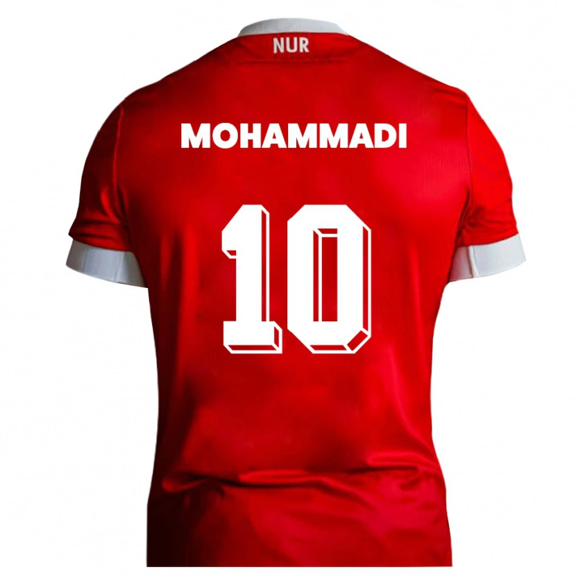 Danxen Kinder Soleyman Mohammadi #10 Rot Weiß Heimtrikot Trikot 2025/26 T-Shirt