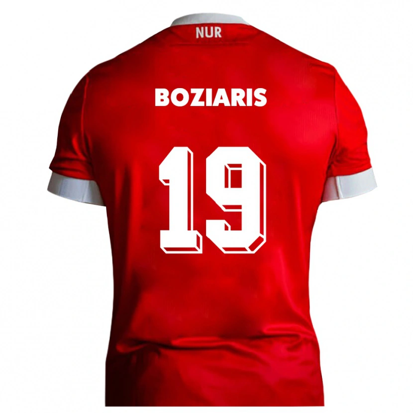 Danxen Kinder Jannis Boziaris #19 Rot Weiß Heimtrikot Trikot 2025/26 T-Shirt