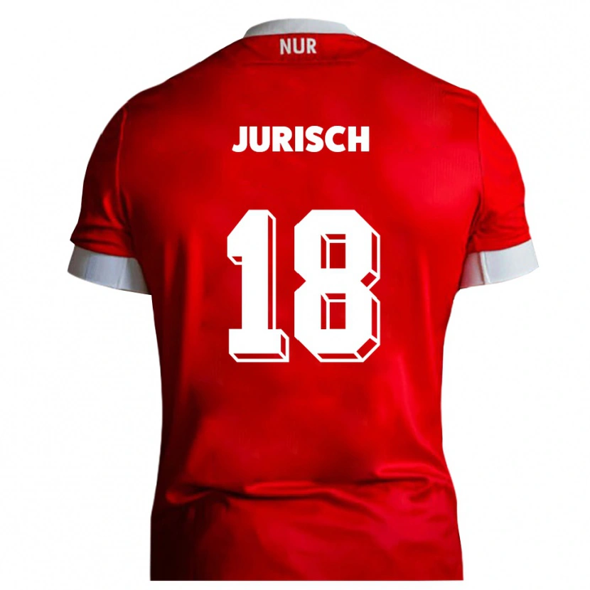 Danxen Kinder Max Jurisch #18 Rot Weiß Heimtrikot Trikot 2025/26 T-Shirt