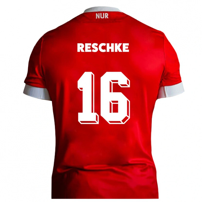 Danxen Kinder Aaron Reschke #16 Rot Weiß Heimtrikot Trikot 2025/26 T-Shirt