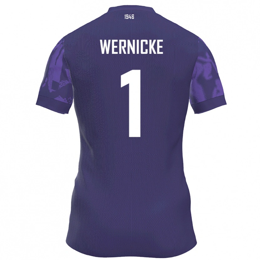 Danxen Kinder Samuli Wernicke #1 Lila Weiß Heimtrikot Trikot 2025/26 T-Shirt