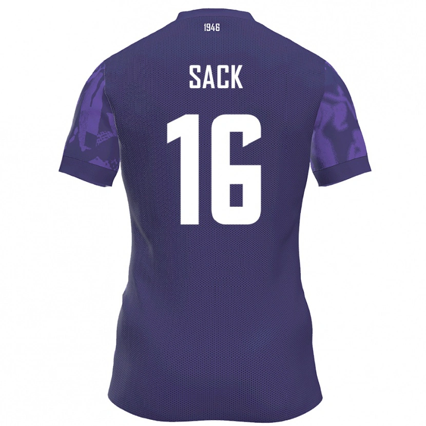 Danxen Kinder William Sack #16 Lila Weiß Heimtrikot Trikot 2025/26 T-Shirt