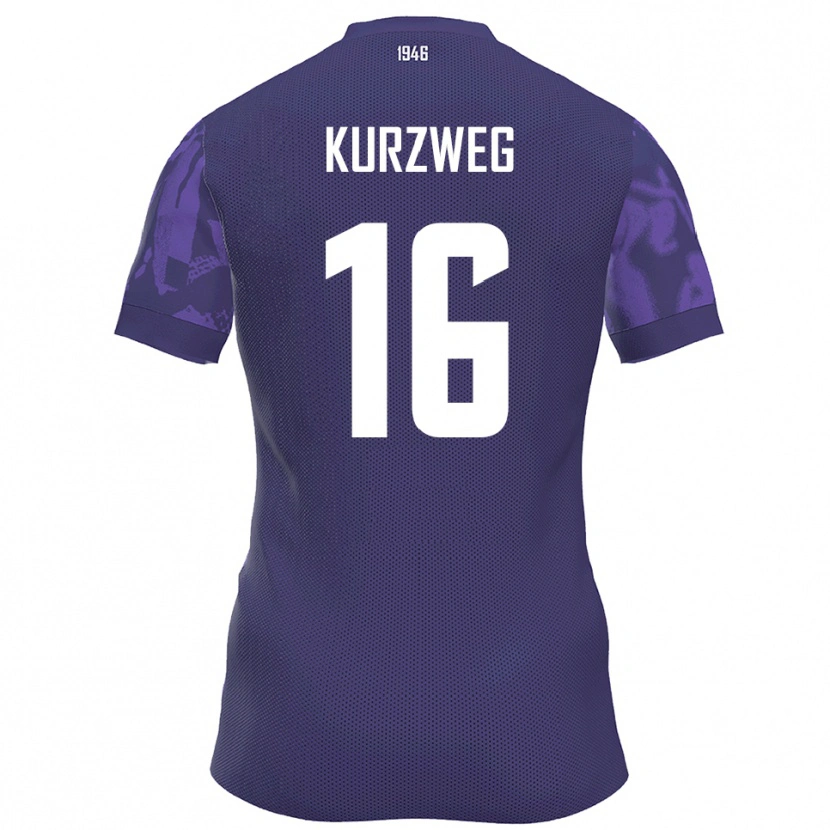 Danxen Kinder Cedric Kurzweg #16 Lila Weiß Heimtrikot Trikot 2025/26 T-Shirt
