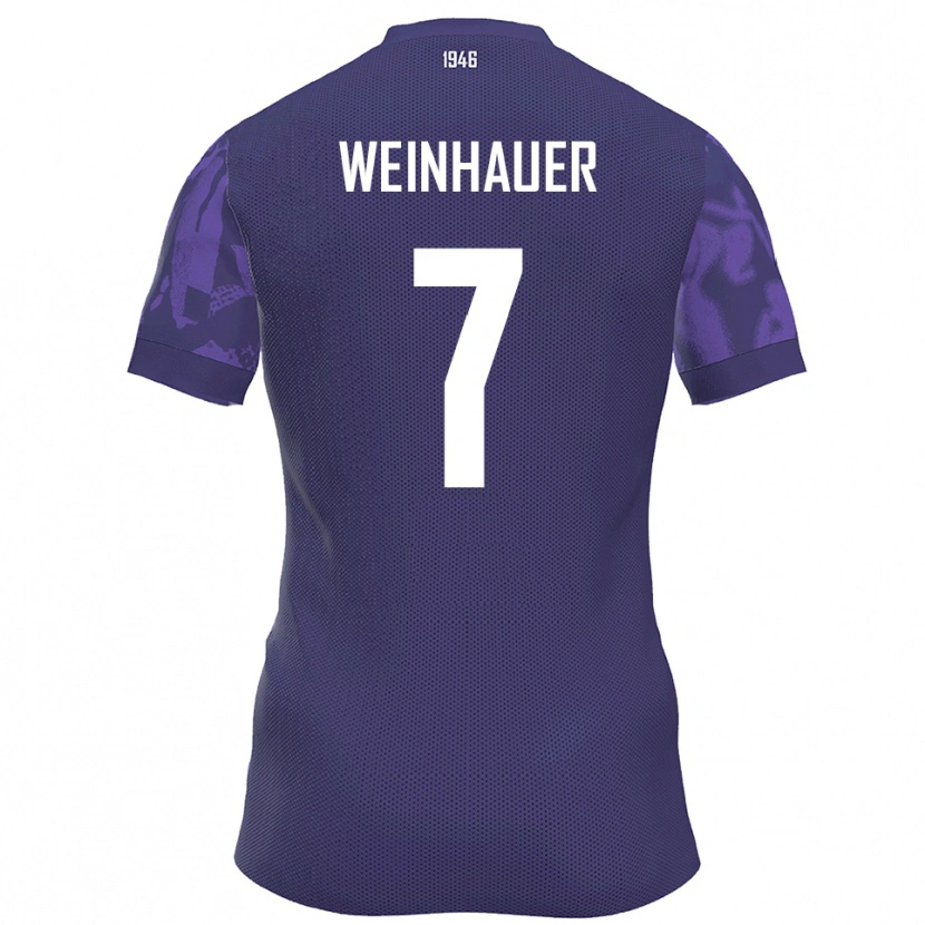 Danxen Kinder Erik Weinhauer #7 Lila Weiß Heimtrikot Trikot 2025/26 T-Shirt