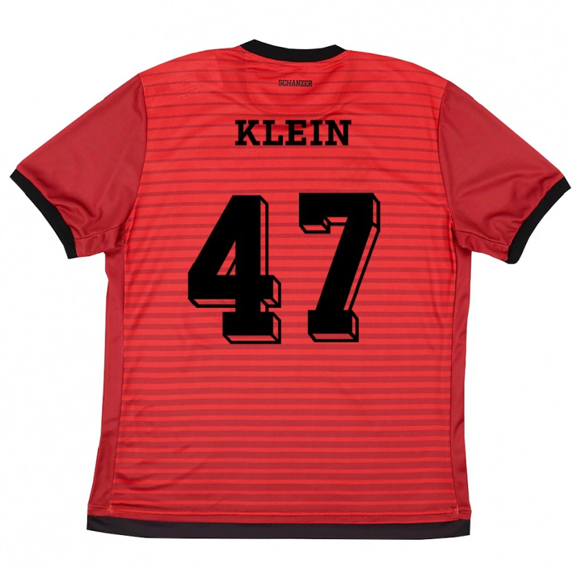 Danxen Kinder David Klein #47 Rot Schwarz Heimtrikot Trikot 2025/26 T-Shirt