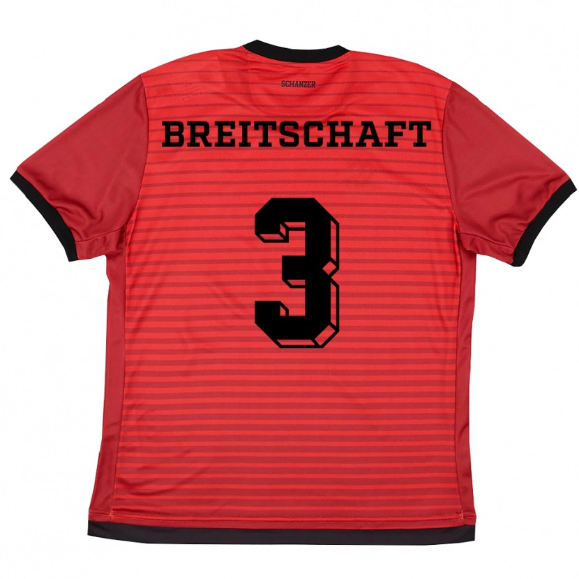 Danxen Kinder Veit Breitschaft #3 Rot Schwarz Heimtrikot Trikot 2025/26 T-Shirt
