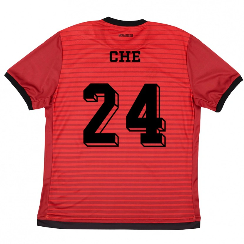 Danxen Kinder Neo Che #24 Rot Schwarz Heimtrikot Trikot 2025/26 T-Shirt