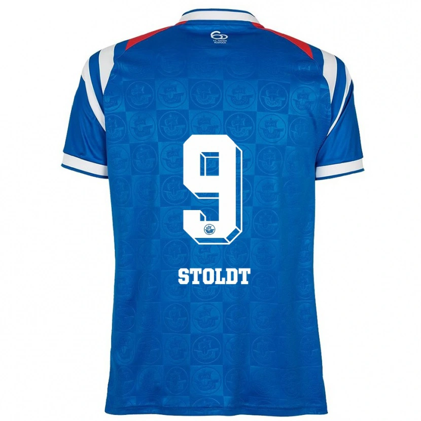 Danxen Kinder Luca Stoldt #9 Blau Weiß Rot Heimtrikot Trikot 2025/26 T-Shirt