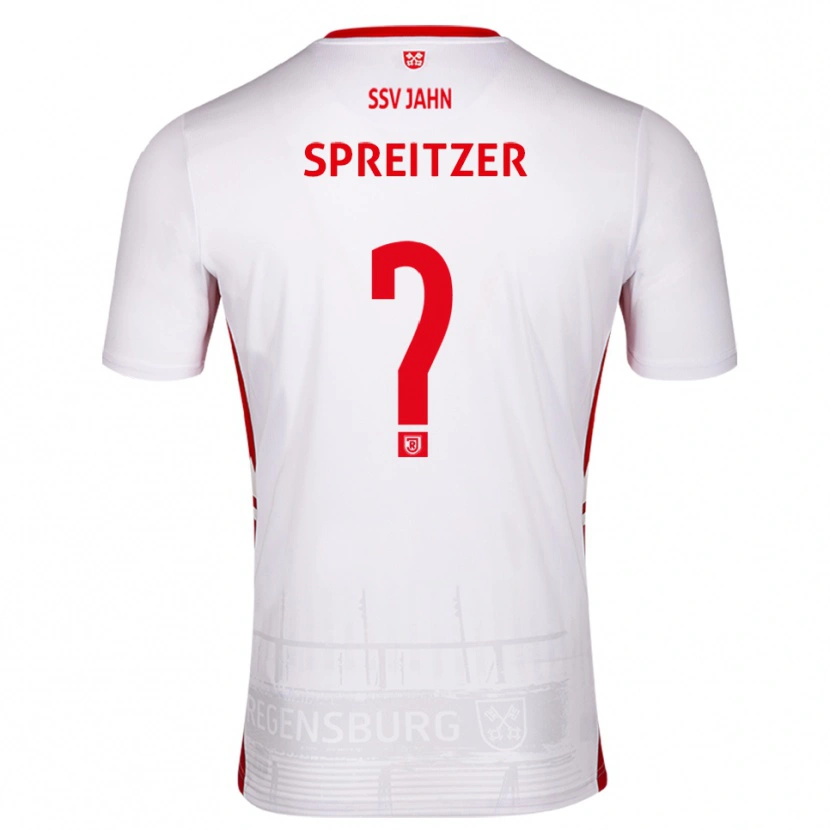 Danxen Kinder Simon Spreitzer #0 Weiß Rot Heimtrikot Trikot 2025/26 T-Shirt